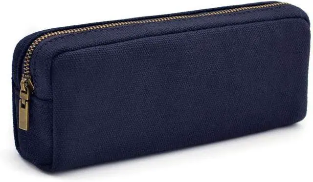Main image of Pencil Pen Case, Canvas Pencil Pouch Big Capacity Pen Bag with Zipper Durable Stationary Storage Bag for Adult Students Officers