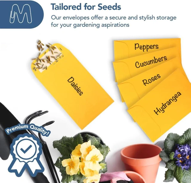 Alt view image 4 of 7 - MOS #1 Gold Coin Envelopes 2.25 x 3.5 Inch 120 Pack Self-Seal Yellow Small Envelopes for Coins, Seeds, Small Parts, Collectibles, Jewelry, Craft Storage