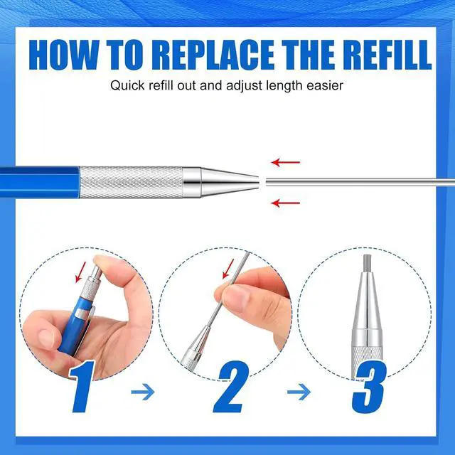 Alt view image 6 of 7 - 2 Pcs Welders Pencil 48 Refill, Silver