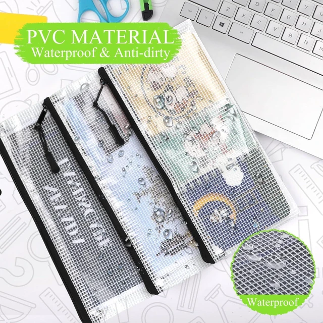 Alt view image 4 of 7 - 24 Pack Mesh Zipper Pouch Bags Small, Zipper Pencil Pouches, 9.2 x 4.7 in Clear Pencil Pouch Bulk, Pencil Bags with Zipper for Travel Storage, Black