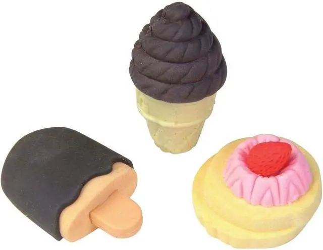 Alt view image 3 of 6 - Raymond Geddes Snack Attack 3D Scented Food Erasers (Pack of 36)
