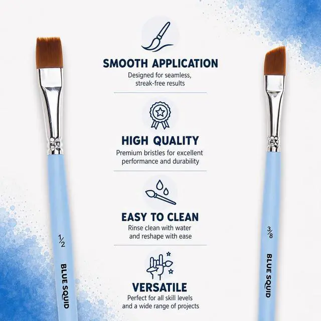 Alt view image 3 of 7 - Watercolor Paint Brushes Set of 12 - Professional Artist Brush Set with Soft Synthetic Nylon Bristles - Art Brushes Ideal for Watercolor, Acrylic, Face & Body Painting for Kids to Adults