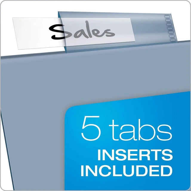 Alt view image 4 of 7 - Expanding Plastic Binder Dividers, Flexible Front Pockets Expand 1/4", 5-Tab, Insertable Multicolor Tabs, Letter Size, 1 Set (84012CB)