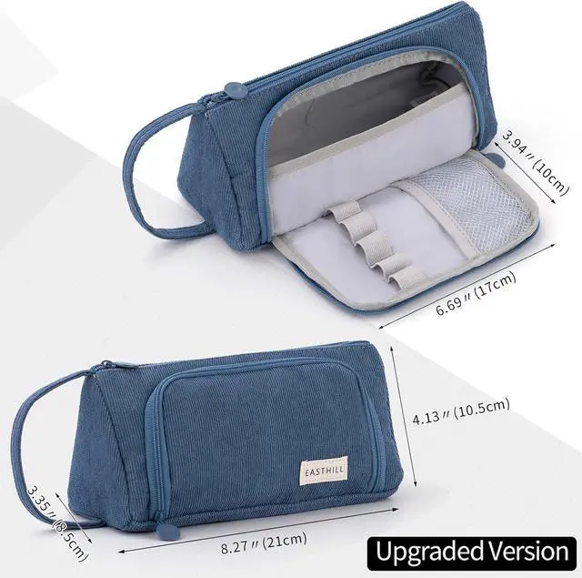 Alt view image 4 of 6 - Big Capacity Pencil Case Pouch Pen Case Simple Stationery Bag School College Office Organizer for Teens Girls Adults Student