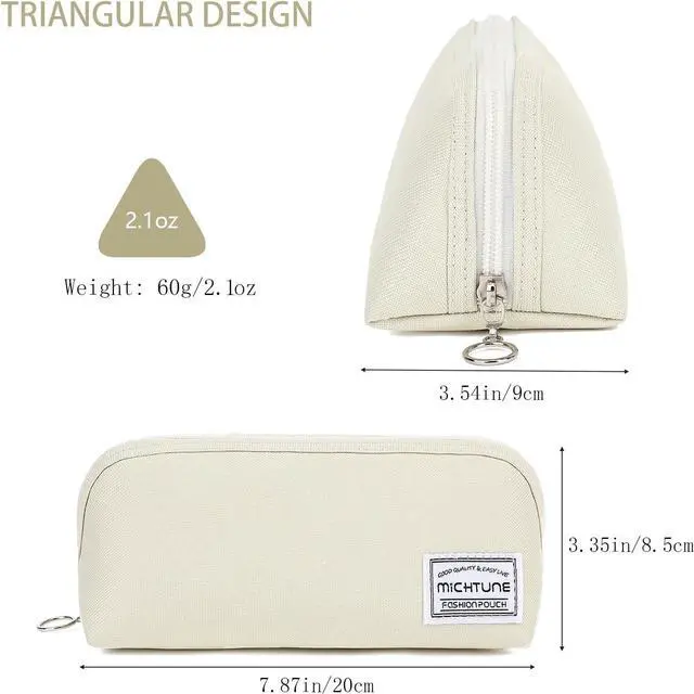 Alt view image 3 of 5 - Pencil Case,Large Opening Pencil Pouch,Zipper Closure,Portable Stationery Organizer pencil bag,Office Travel Multi-Purpose Bag