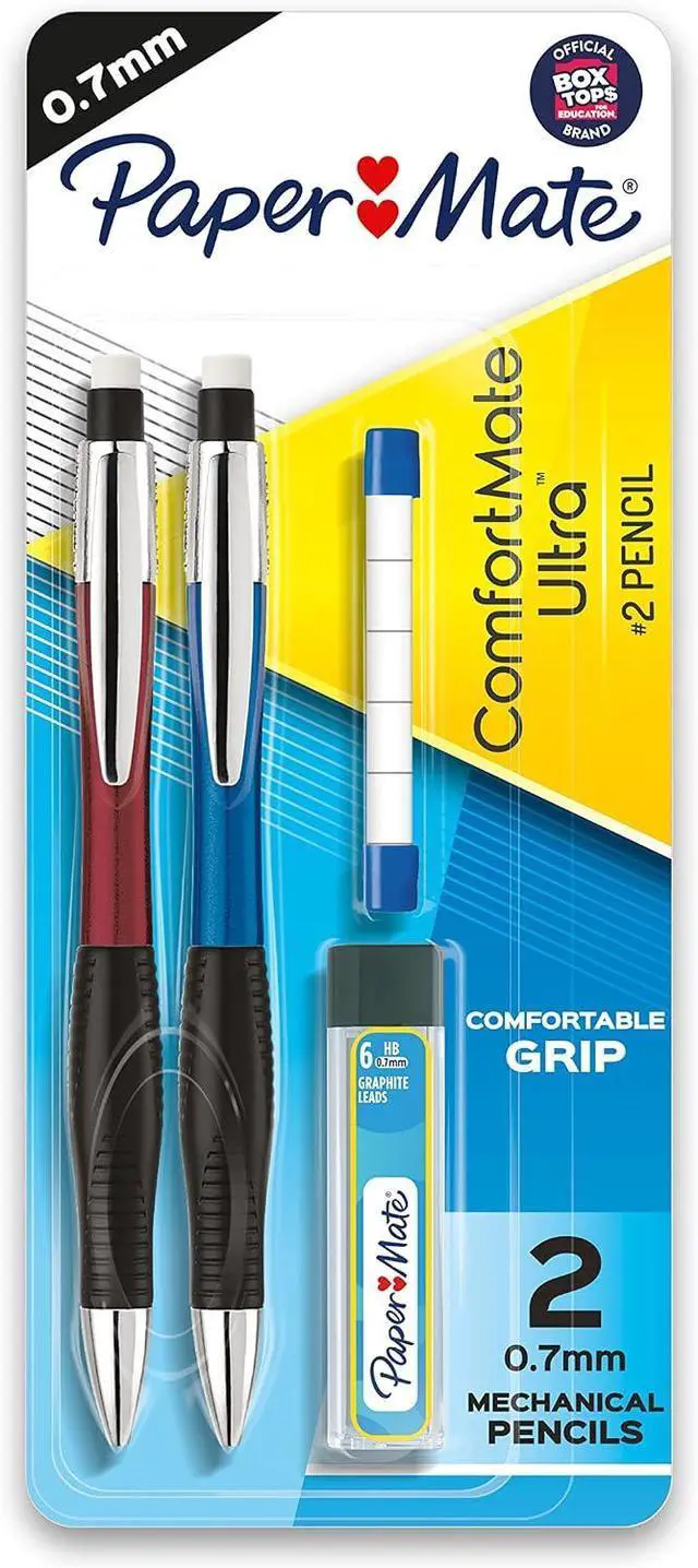 Main image of Comfort Mate Ultra Mechanical Pencil Set, 0.7mm, HB #2, Assorted Colors, 2 Count