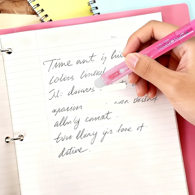 Alt view image 4 of 7 - 12 Colors Erasable Gel Pens, Retractable Clicker 0.7mm Fine Point, Friction Eraser Pen, Smooth Writing Multicolor Gel Pens for Writing, Drawing, Planners, Crossword Puzzles, School & Office