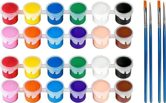 Main image of 2 Pack Mini Acrylic Paint Set,12 Colors Acrylic Paints Strips for Adults Craft Paint,28 PCS Painting Kit Container Strips Storage, Perfect for Home Birthday Party Favors