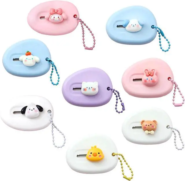 Main image of 8PCS Retractable Letter OpenerCute Office Envelope OpenerMini Box CutterSchool Office Supplies And StationeryDiy Crafts With Key ChainPortable Utility KnivesAnimal Shaped Utility Paper Cutter