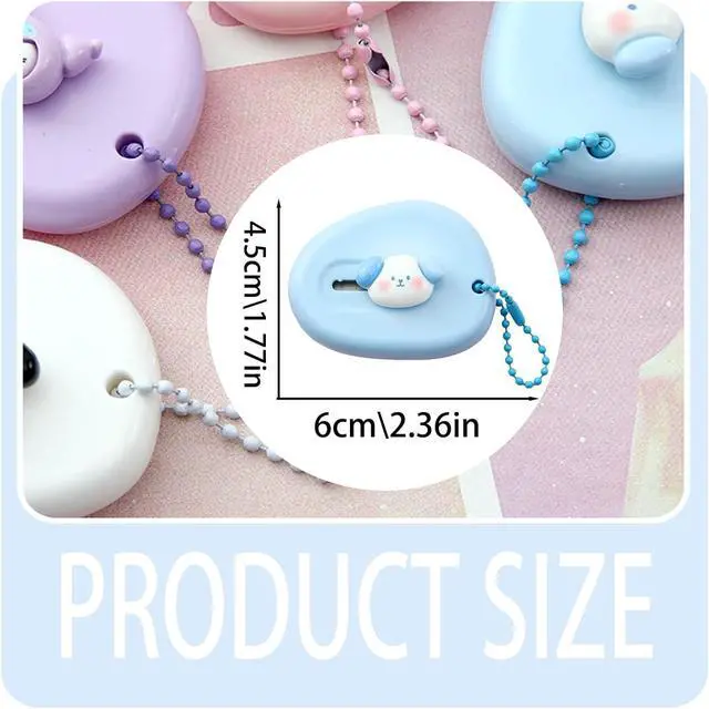 Alt view image 2 of 5 - 8PCS Retractable Letter OpenerCute Office Envelope OpenerMini Box CutterSchool Office Supplies And StationeryDiy Crafts With Key ChainPortable Utility KnivesAnimal Shaped Utility Paper Cutter