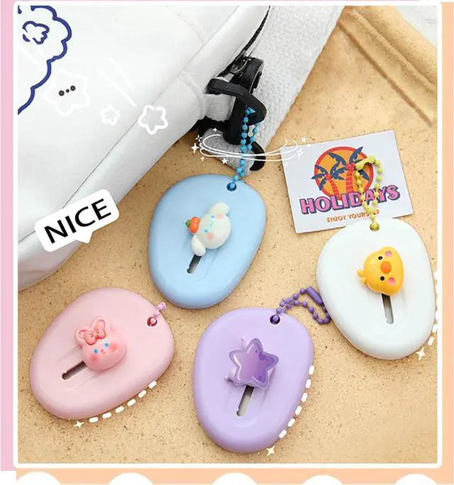 Alt view image 3 of 5 - 8PCS Retractable Letter OpenerCute Office Envelope OpenerMini Box CutterSchool Office Supplies And StationeryDiy Crafts With Key ChainPortable Utility KnivesAnimal Shaped Utility Paper Cutter
