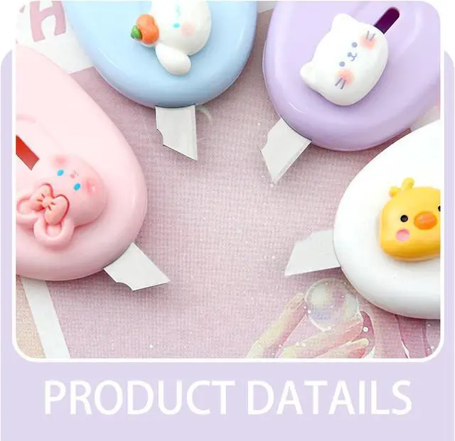 Alt view image 5 of 5 - 8PCS Retractable Letter OpenerCute Office Envelope OpenerMini Box CutterSchool Office Supplies And StationeryDiy Crafts With Key ChainPortable Utility KnivesAnimal Shaped Utility Paper Cutter