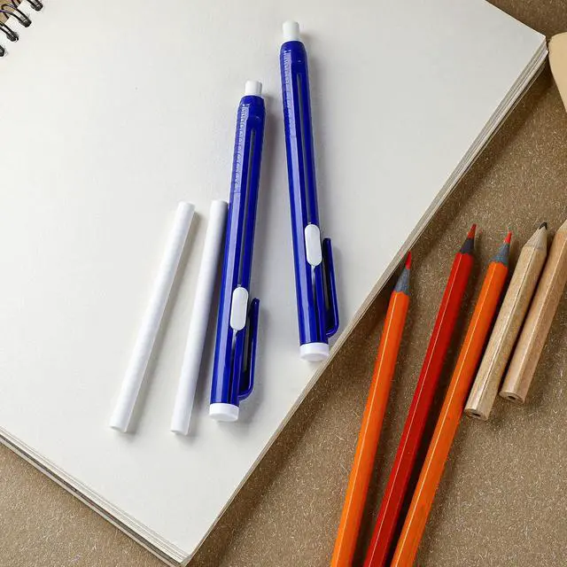 Alt view image 7 of 7 - 12 Pieces Retractable Mechanical Eraser Pen Bulks, Solid Blue