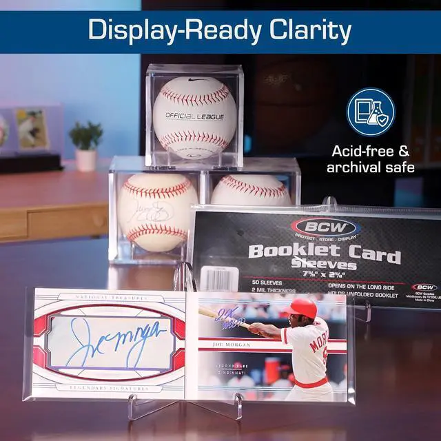 Alt view image 5 of 7 - Booklet Card Sleeves - 50 Pack | Crystal Clear Polypropylene Sleeves for Ultimate Preservation and Display | 7 3/8 x 2 5/8 Inches | Acid-Free Protection for Trading Card Booklets