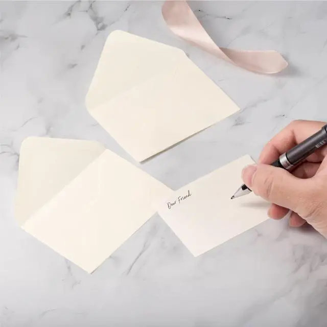 Alt view image 4 of 7 - 100 Pack 4 x 2.75" Mini Envelopes 120GSM Cream Gift Card Envelopes Bulk Small Paper Gift Card Sleeves Greeting Card Business Card Tiny Envelope Pockets for Card & Invitation