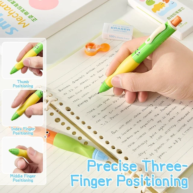 Alt view image 4 of 7 - 8 Pack 2.0mm HB Kids Mechanical Pencils, Break-Resistant Thick Lead