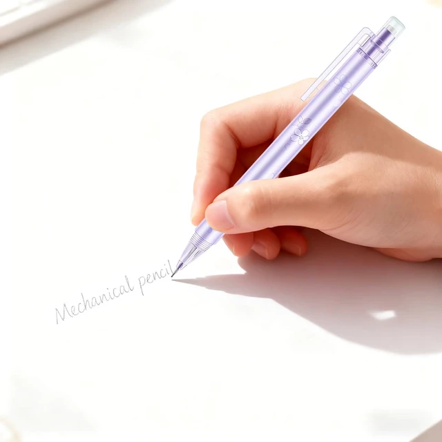 Alt view image 7 of 7 - 6Pcs Purple Cherry Blossom Mechanical Pencils, 0.5mm & 0.7mm Pencils