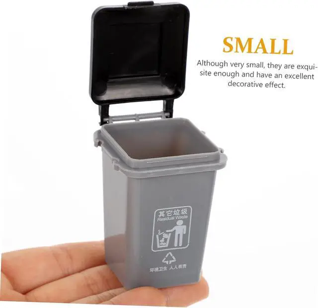 Alt view image 2 of 7 - 4pcs Mini Trash Can Simulation Trash Bin Kids Trash Can Toys Simulation Trash Cans Learning Toy Photo Prop Kids Toy Sorting Garbage Bin Teen Girl Kids Early Education