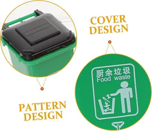 Alt view image 7 of 7 - 4pcs Mini Trash Can Simulation Trash Bin Kids Trash Can Toys Simulation Trash Cans Learning Toy Photo Prop Kids Toy Sorting Garbage Bin Teen Girl Kids Early Education