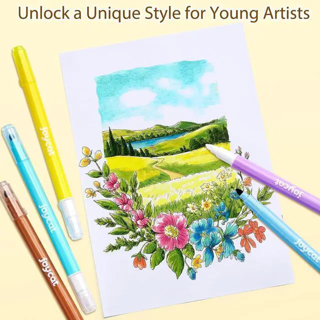 Alt view image 5 of 7 - 12-Color Erasable Markers for Kids, Dual Tip Magic Pens for Paper | Erasable highlighters use white tips to correct details and reveal notes, ideal for school projects, journaling and crafts.
