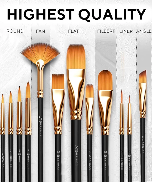 Alt view image 7 of 7 - Complete Acrylic Paint Set 24 Rich Pigment Colors 12x Art Brushes with Bonus Paint Art Knife & Sponge for Painting Canvas, Clay, Ceramic & Crafts, Non-Toxic & Quick Dry for Kids & Adults