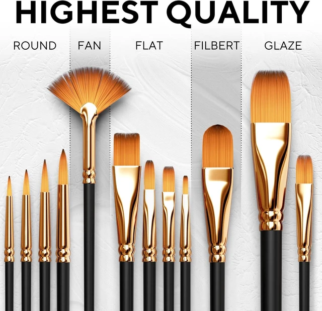 Alt view image 6 of 7 - Complete Acrylic Paint Set 24 Rich Pigment Colors 12x Art Brushes with Bonus Paint Art Knife & Sponge for Painting Canvas, Clay, Ceramic & Crafts, Non-Toxic & Quick Dry for Kids & Adults