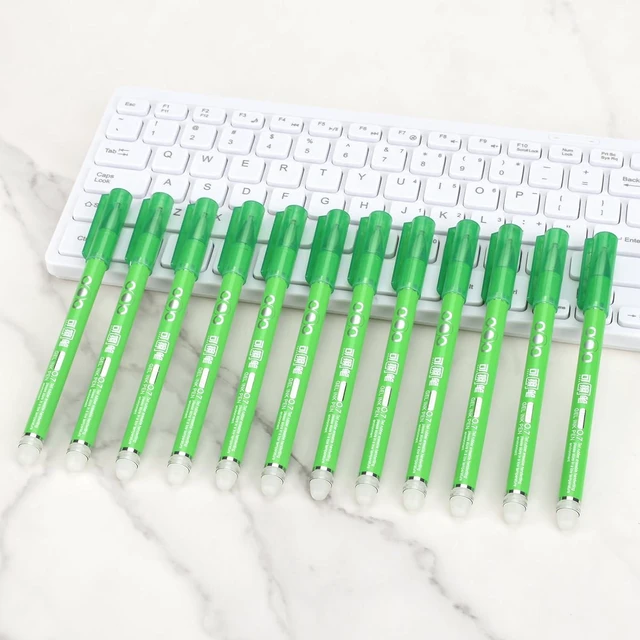 Alt view image 5 of 7 - 12Pcs Colored Erasable Gel Pens, 0.7mm Fine Point Green Color Inks | Gel Pen Make Mistakes Disappear, Assorted Color Inks for Completing Sudoku and Crossword Puzzles
