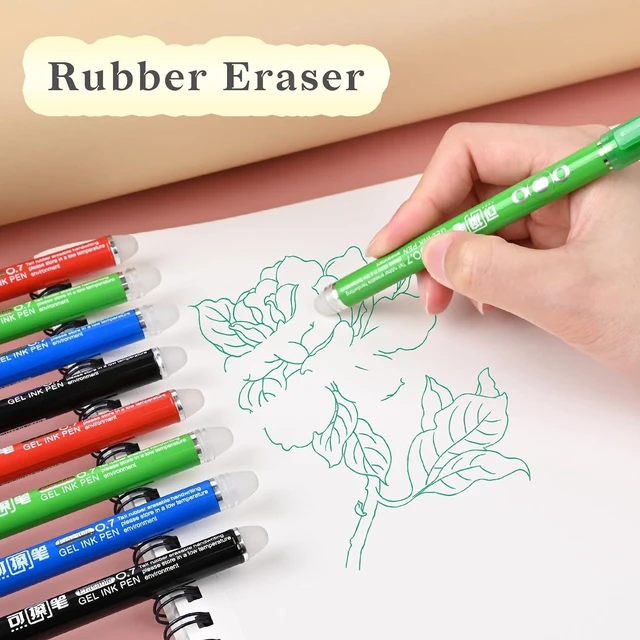 Alt view image 7 of 7 - 12Pcs Colored Erasable Gel Pens, 0.7mm Fine Point Green Color Inks | Gel Pen Make Mistakes Disappear, Assorted Color Inks for Completing Sudoku and Crossword Puzzles