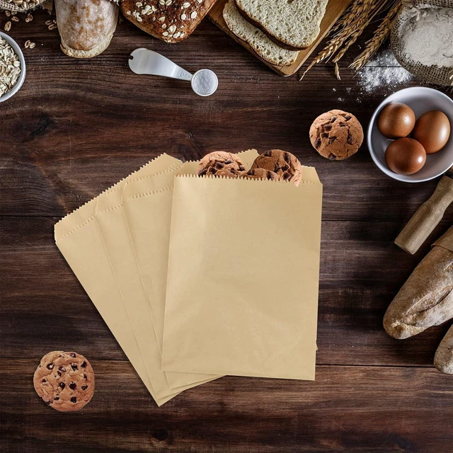 Alt view image 6 of 6 - 100 Pcs 4x6 Inches Brown Kraft Paper Bags Flat Envelopes Merchandise Treat Bag for Party