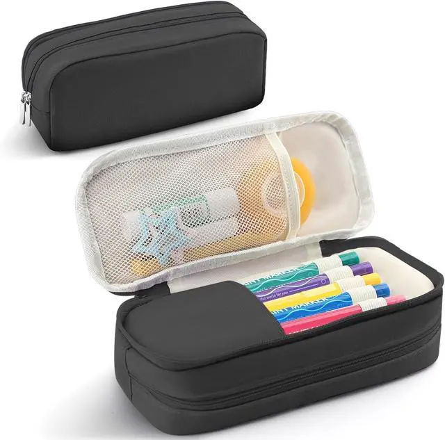 Main image of Pencil Case Large Capacity Pencil Pouch Holder Box Marker Storage Bag Desk Organizer Stationery Organizer for School Supplies Office Travel Organizers Office College