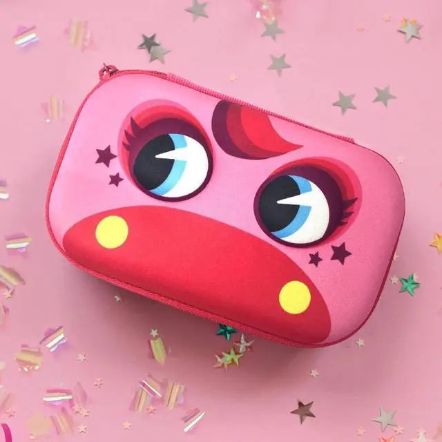Alt view image 6 of 7 - Wildlings Pencil Box for Girls, Cute Pencil Case for School, Pony | Sturdy hard shell pencil box for kids, machine washable, secure zipper closure, holds 60 pens & pencils, crack-proof material