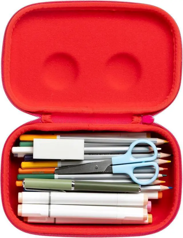 Alt view image 7 of 7 - Wildlings Pencil Box for Girls, Cute Pencil Case for School, Pony | Sturdy hard shell pencil box for kids, machine washable, secure zipper closure, holds 60 pens & pencils, crack-proof material