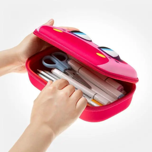 Alt view image 5 of 7 - Wildlings Pencil Box for Girls, Cute Pencil Case for School, Pony | Sturdy hard shell pencil box for kids, machine washable, secure zipper closure, holds 60 pens & pencils, crack-proof material
