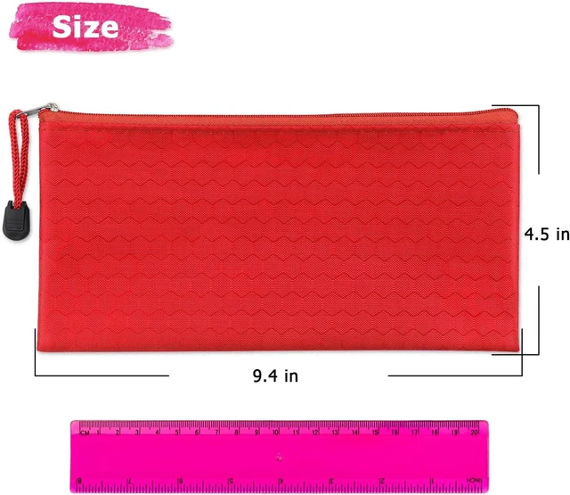 Alt view image 2 of 7 - Tamaki 12 Pack Zipper Pouch, Bulk Waterproof Pouch Cases | Multi-Purpose Organizer Bags for Office Supplies, Travel Accessories