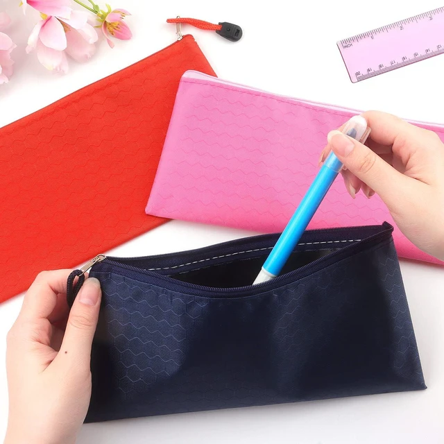 Alt view image 7 of 7 - Tamaki 12 Pack Zipper Pouch, Bulk Waterproof Pouch Cases | Multi-Purpose Organizer Bags for Office Supplies, Travel Accessories