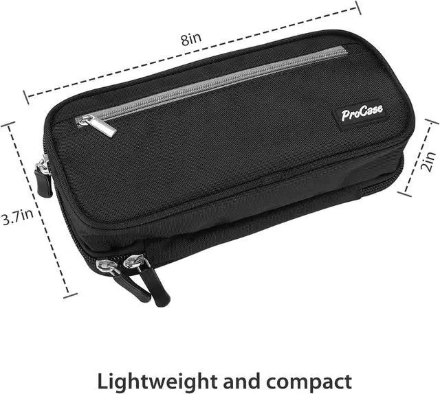 Alt view image 2 of 6 - Pencil Case Pen Bag, Two Layers Big Capacity Pencil Pouch Pen Organizer Durable Stationery Holder for Marker Organization School Supplies Office Storage Desk Organizing