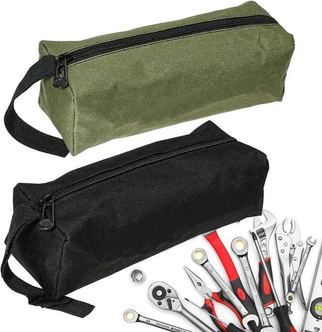 Main image of Tool Pouch Bag 2 Pcs Canvas Tool Pouch,Multi-Purpose Tool Bags, Multi-Purpose Small Zipper Tool Pouchs,Screwdriver Tool Bag Set for Organizer Storage Various Electrician Tools