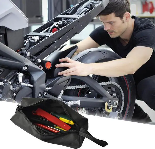 Alt view image 7 of 7 - Tool Pouch Bag 2 Pcs Canvas Tool Pouch,Multi-Purpose Tool Bags, Multi-Purpose Small Zipper Tool Pouchs,Screwdriver Tool Bag Set for Organizer Storage Various Electrician Tools