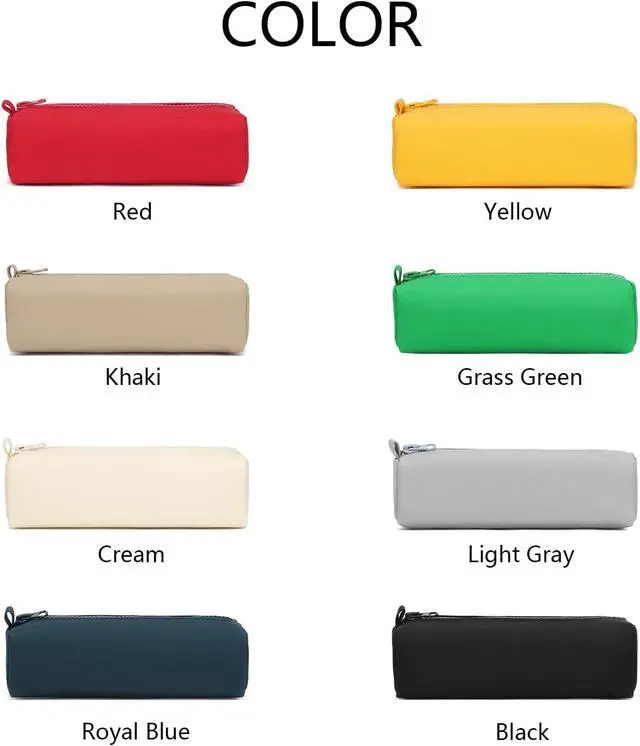Alt view image 3 of 7 - Pencil Case Lightweight and Durable Ideal Pencil Pouch for School and Office Supplies (Red,Oxford)