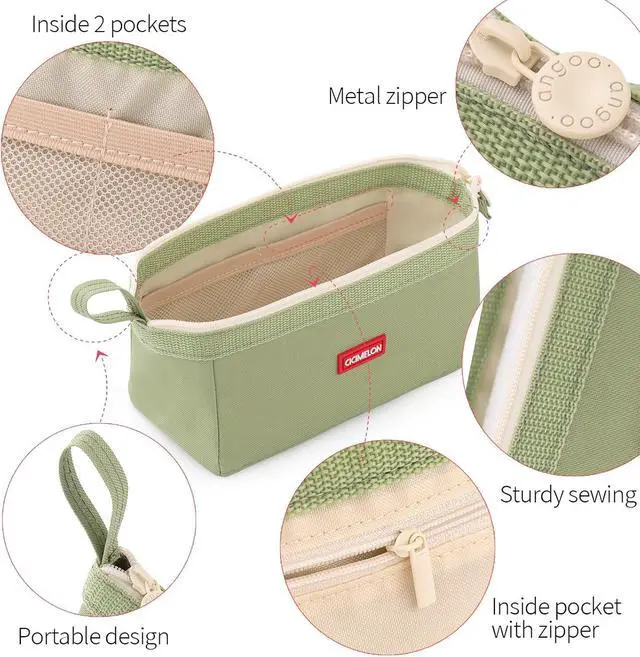 Alt view image 4 of 7 - Pencil Case Large Capacity Pencil Pouch Pen Bag for School Teen Girl Boy Men Women