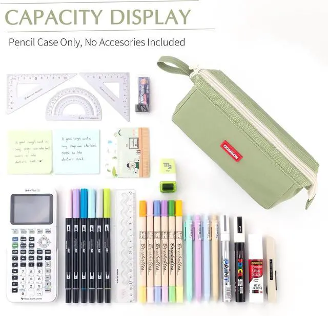 Alt view image 6 of 7 - Pencil Case Large Capacity Pencil Pouch Pen Bag for School Teen Girl Boy Men Women