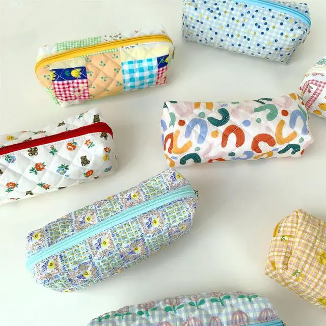 Alt view image 5 of 7 - Pencil Case Pen Case Office College School Storage Bag Pouch Holder Box Organizer Makeup Pouch Cosmetic Bag Aesthetic Cute Pencil Case for Girls Boys Kids (S)
