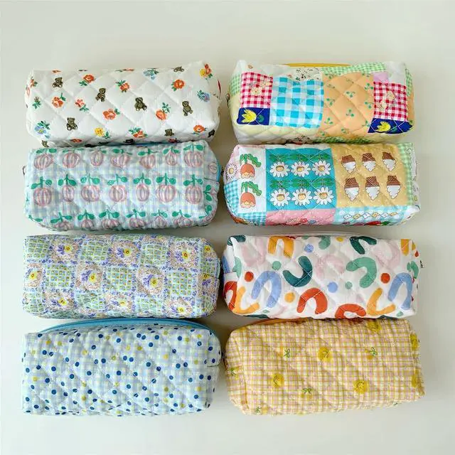 Alt view image 6 of 7 - Pencil Case Pen Case Office College School Storage Bag Pouch Holder Box Organizer Makeup Pouch Cosmetic Bag Aesthetic Cute Pencil Case for Girls Boys Kids (S)