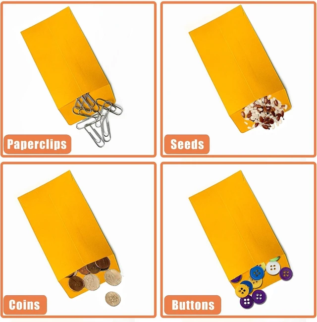 Alt view image 4 of 5 - 1 120 Pcs Small Coin Envelopes 2.25" x 3.5" with Gummed Flap, Yellow Kraft Mini Envelopes for Storing Keys, Stamps, Seeds, Tips and Small Items (120)