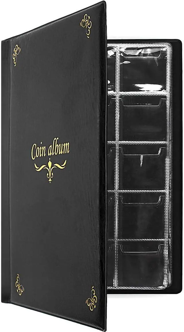Main image of 150 Pockets Coin Album, Penny Collecting Book, Souvenir Coins Collection Holder, Ideal for Pressed Pennies Passport, Hobby Coin Collector, Money Specie Display Storage Case (English, Black)