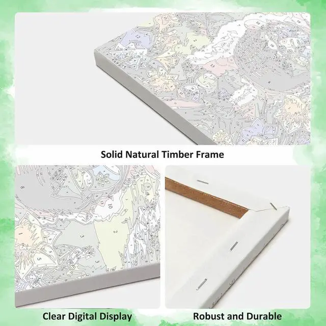 Alt view image 4 of 7 - Framed Paint by Numbers Kit for Adults, Cute Lamb DIY Paint by Number Kits on Canvas, Easy Animal Painting by Numbers for Home Wall Decor Gift 8x12 Inch
