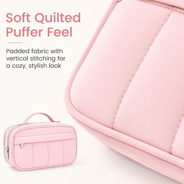 Alt view image 3 of 7 - Pencil Case for Girls, Cute Large Capacity Pencil Pouch Pen Bag, Pink | Cute Aesthetic Multi-Compartment Pencil Box Stationery Organizer with Zipper, Portable Back to School Supplies