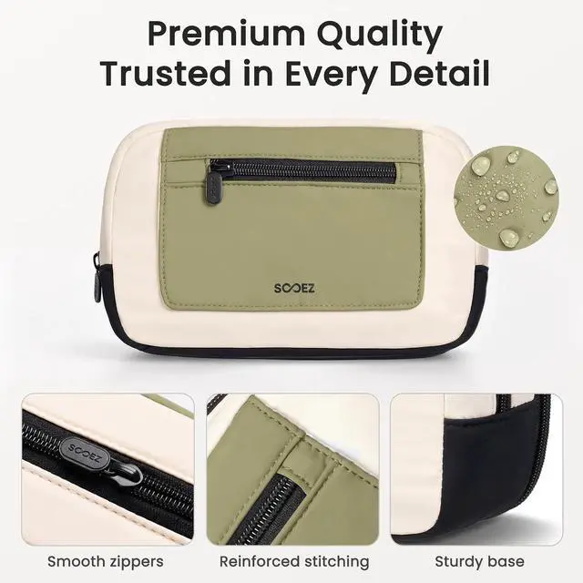 Alt view image 5 of 7 - Pencil Case, Pencil Pouch Large Capacity, Pen Bag Storage Organizer | Clean Two-Tone Design, Multiple Compartments, Versatile Storage, Smooth Durable Zippers, Water-Resistant Fabric, Stable Base