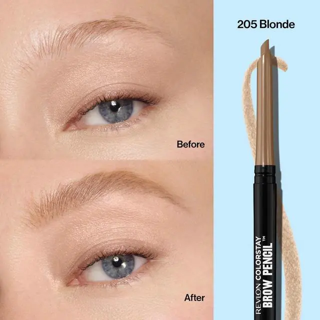 Alt view image 3 of 7 - Revlon ColorStay Brow Pencil, 205 Blonde, 0.021 oz | Waterproof eyebrow pencil with a built-in spoolie brush. No smudging, no fading, with up to 24 hours of wear.