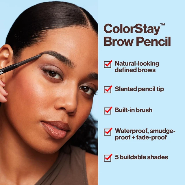Alt view image 4 of 7 - Revlon ColorStay Brow Pencil, 205 Blonde, 0.021 oz | Waterproof eyebrow pencil with a built-in spoolie brush. No smudging, no fading, with up to 24 hours of wear.